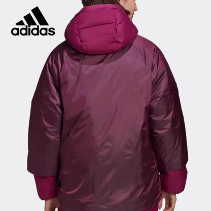 adidas adidas official website women's winter outdoor sports double-sided warm down jacket FT2458